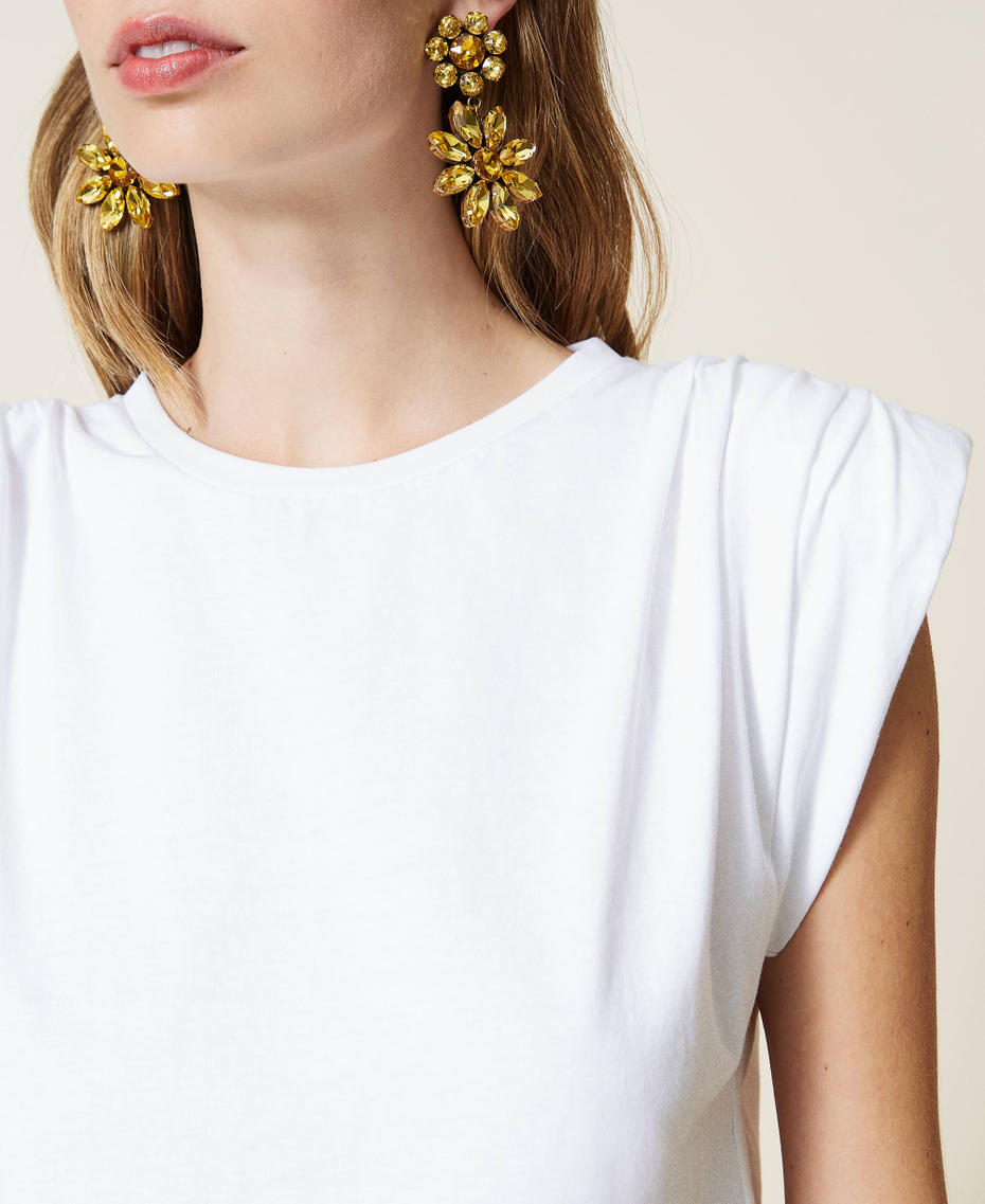 T-Shirt mit Raffungen