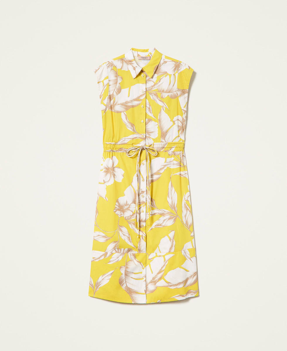 Yellow floral shirt dress new arrivals
