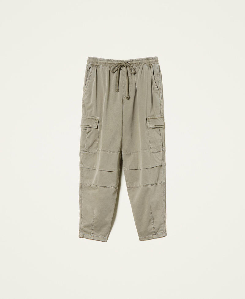 Drill cargo trousers