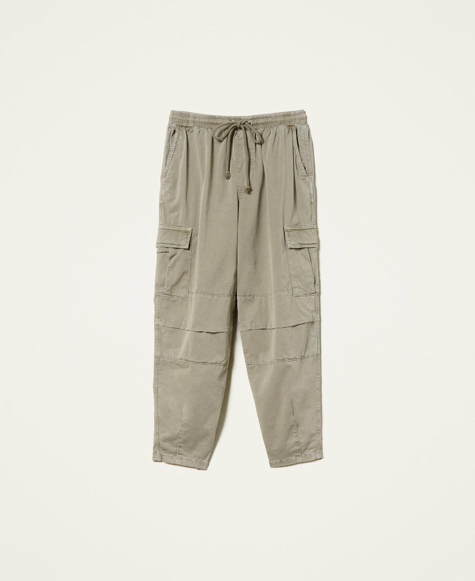 Drill cargo trousers