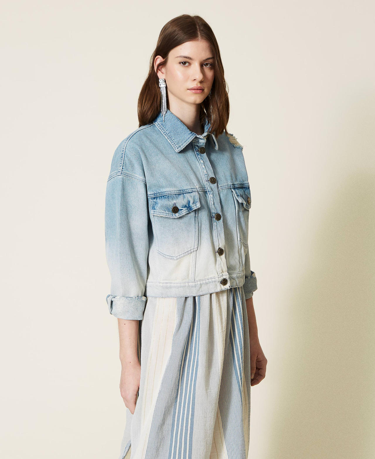 Blouson en jean dégradé