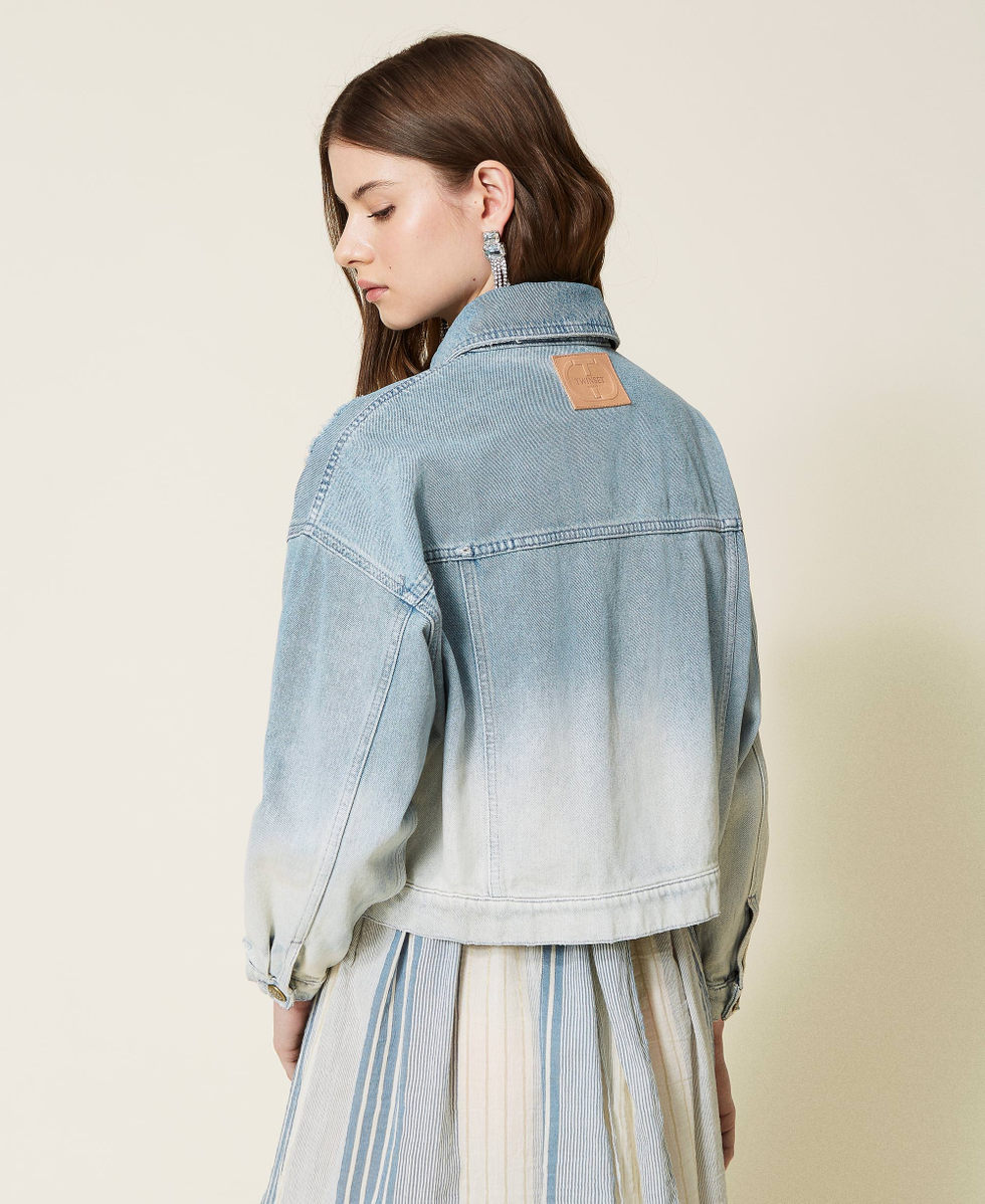 Giacca in jeans sfumato Donna Azzurro TWINSET Milano