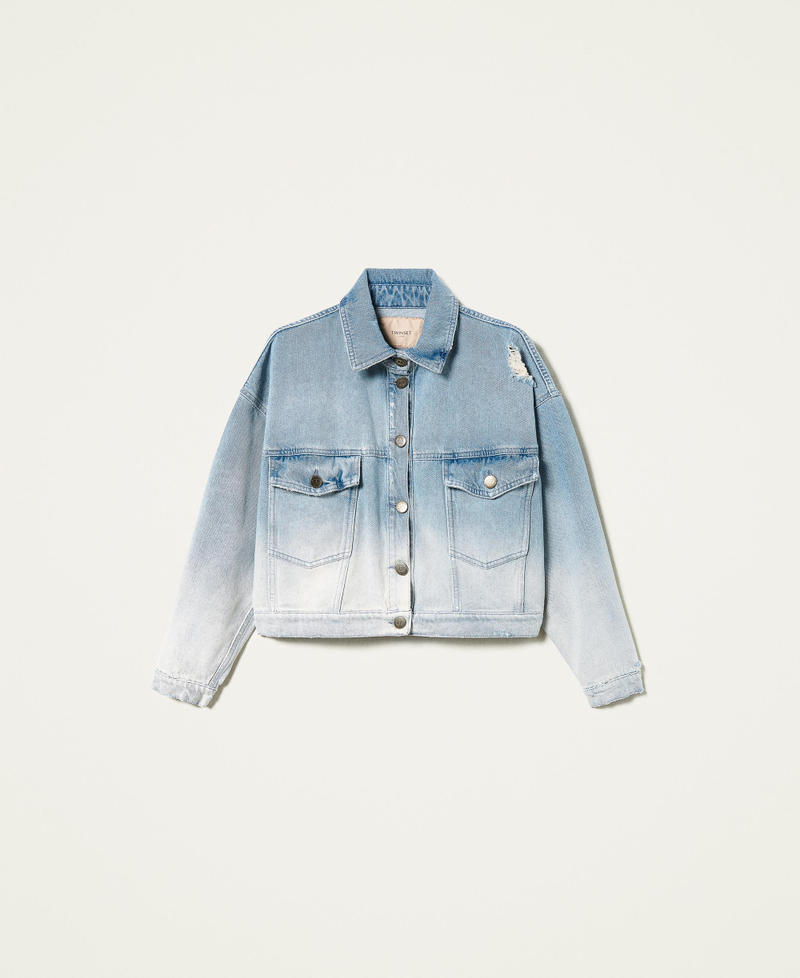 Giacca in jeans sfumato Donna Azzurro TWINSET Milano