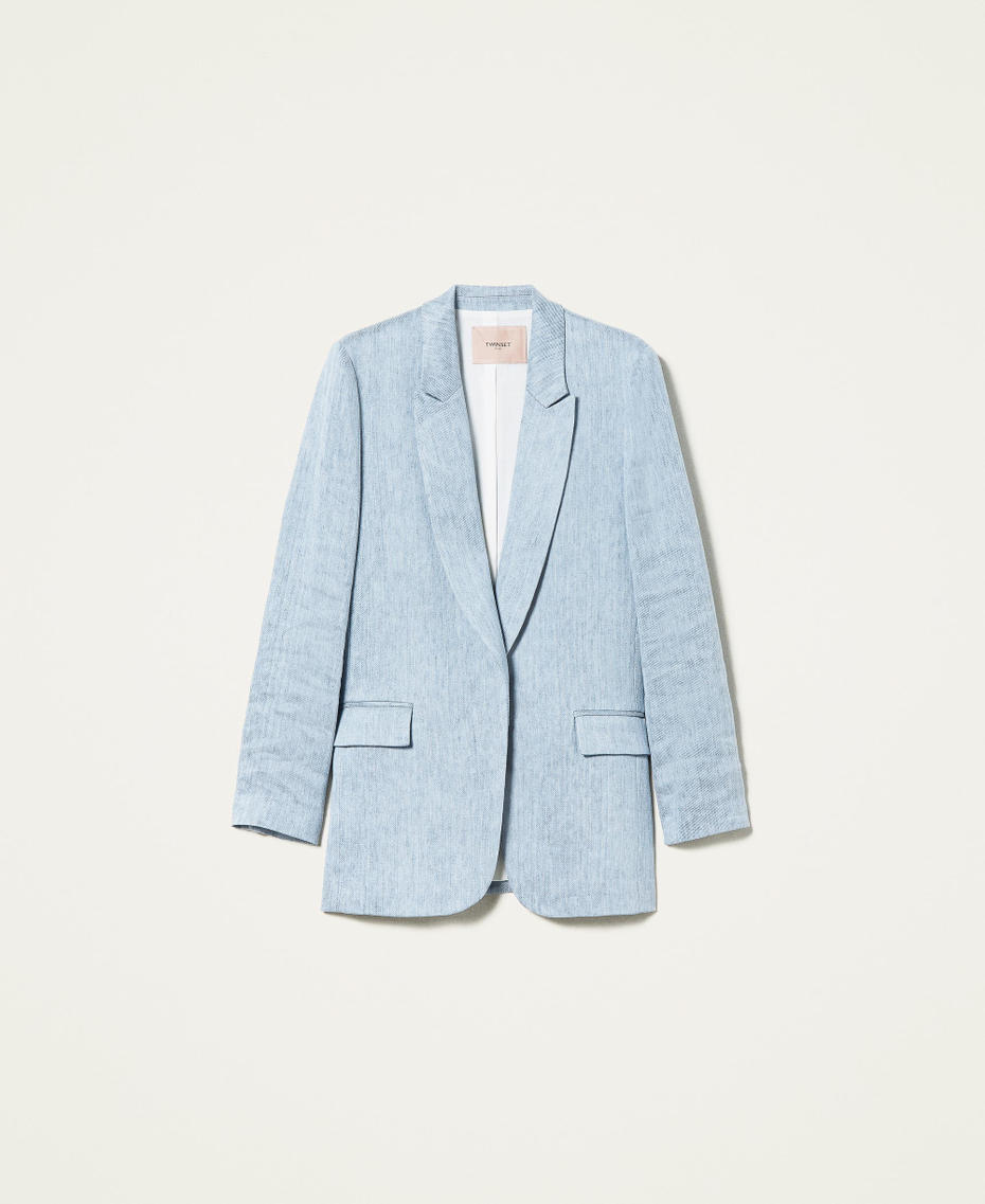 Linen blend blazer