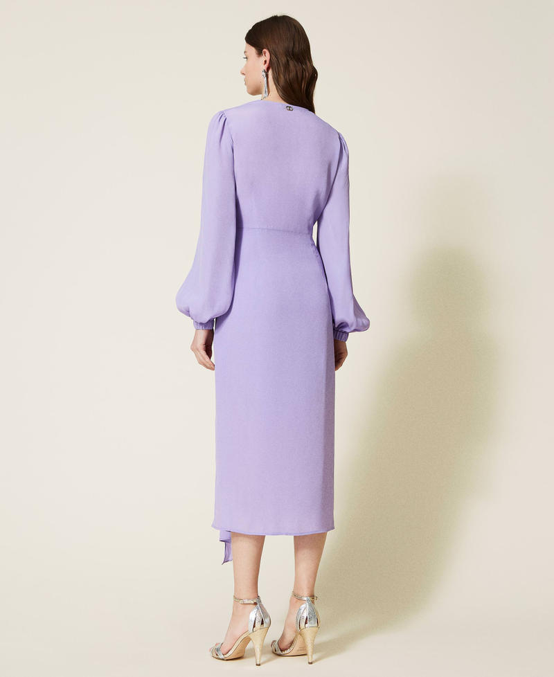 Платье с запахом из смесового шелка Фиолетовый "Балерина" женщина 221TT2472-03