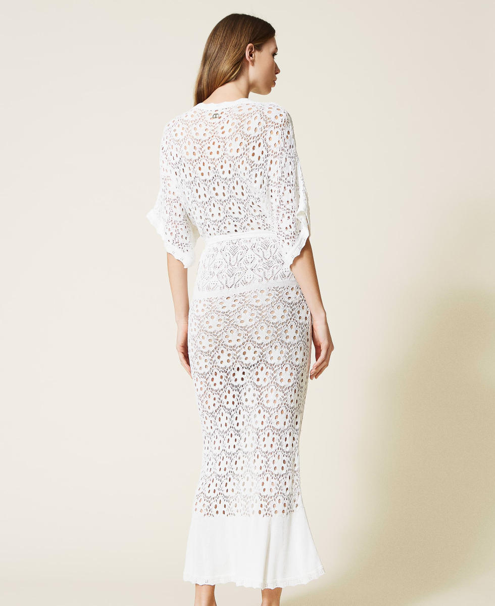 Long floral openwork dress