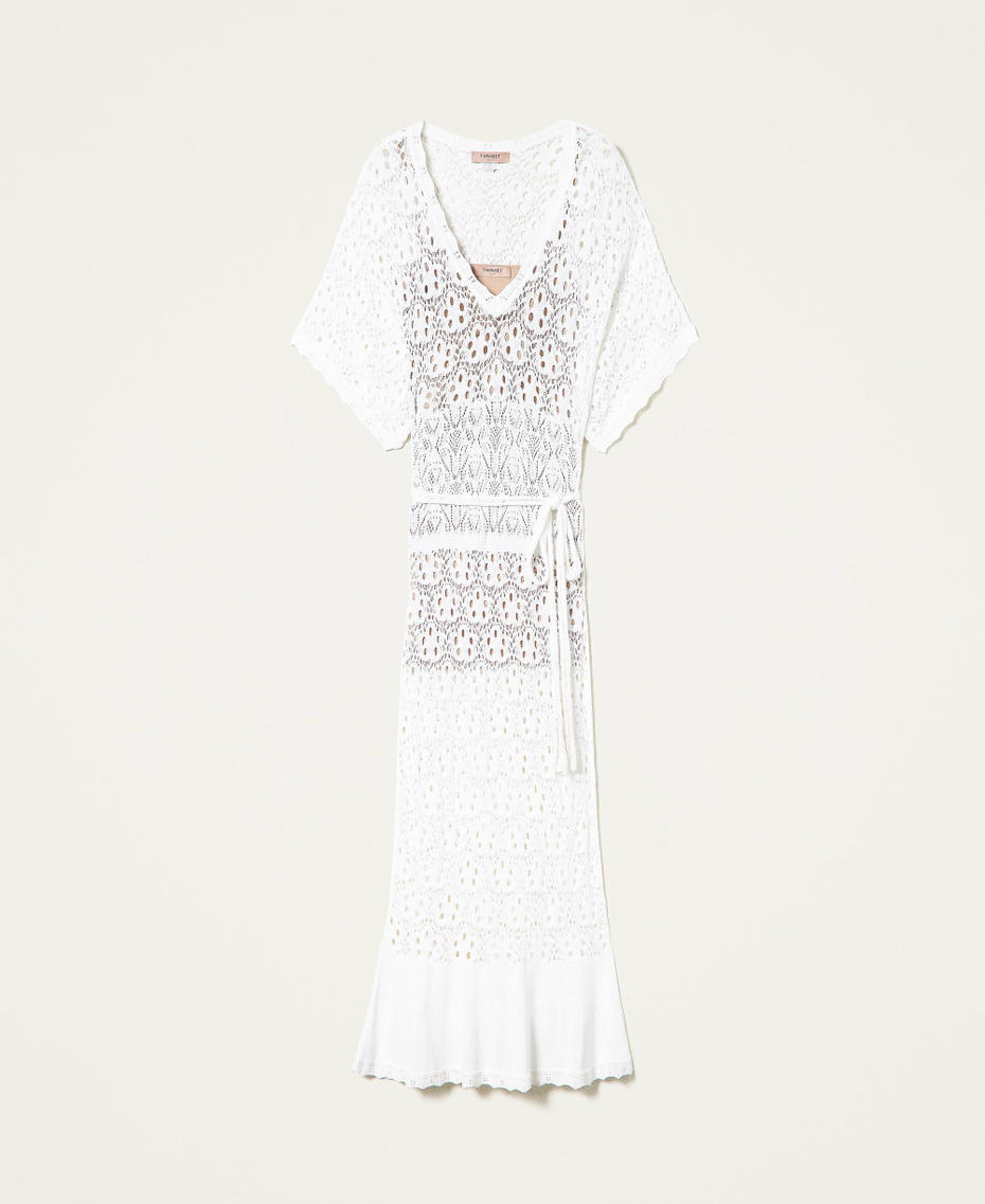 Long floral openwork dress