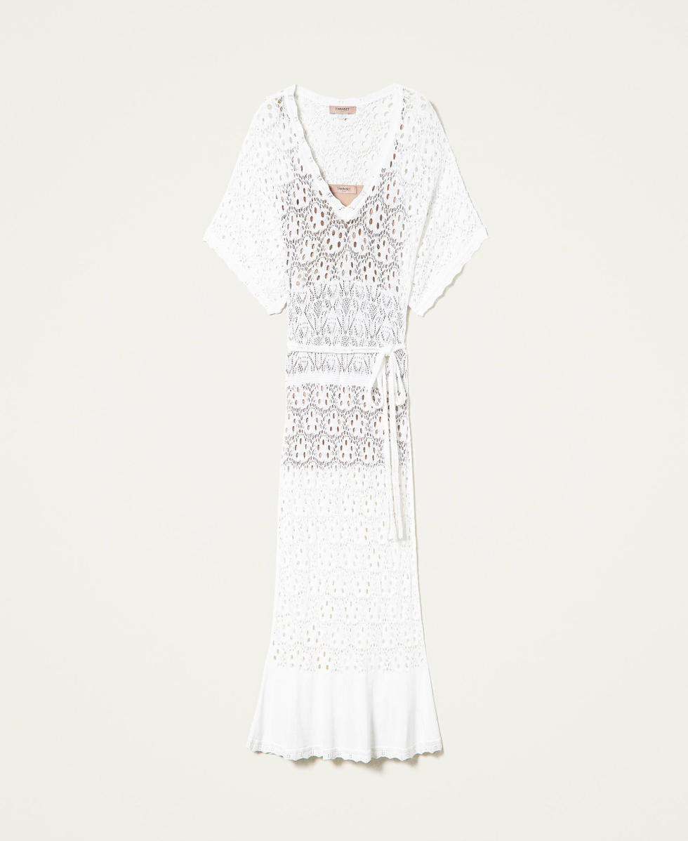 Long floral openwork dress