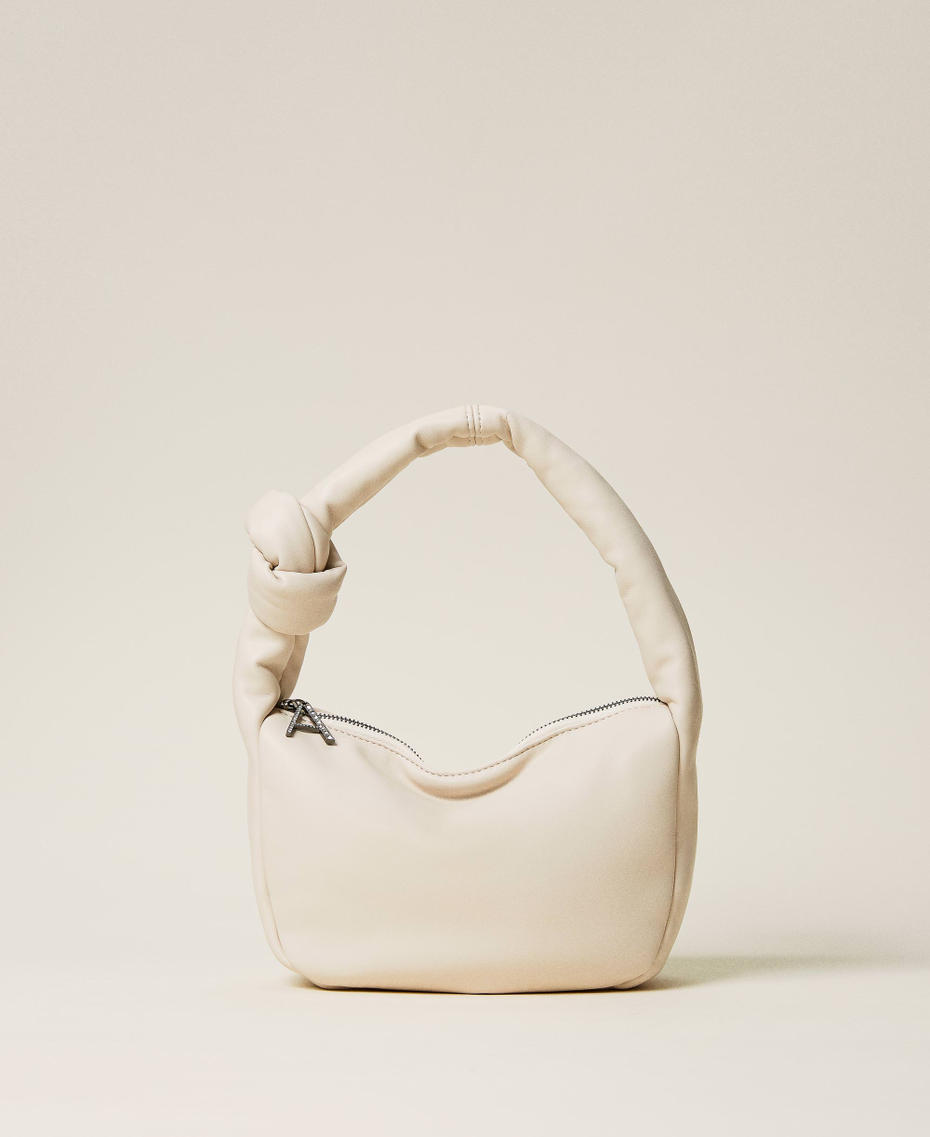 Medium hobo bag with knot "Parchment" Beige Woman 222AA7011-01