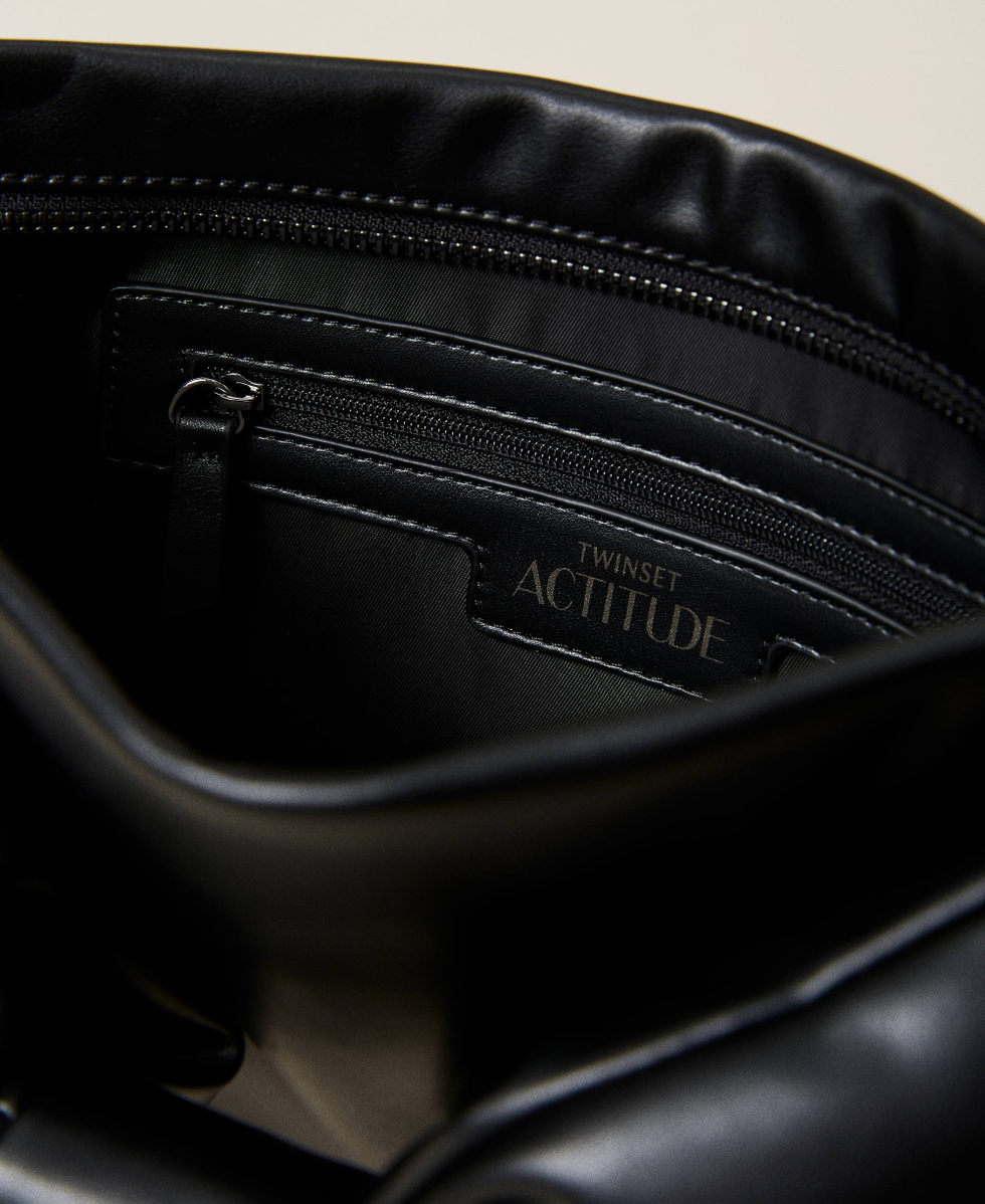 Clutch bag with maxi bow and logo