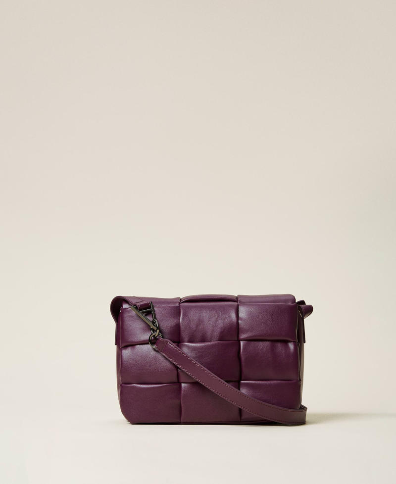 Cross-body bag with weave "Prism Violet" Purple Woman 222AA7170-01