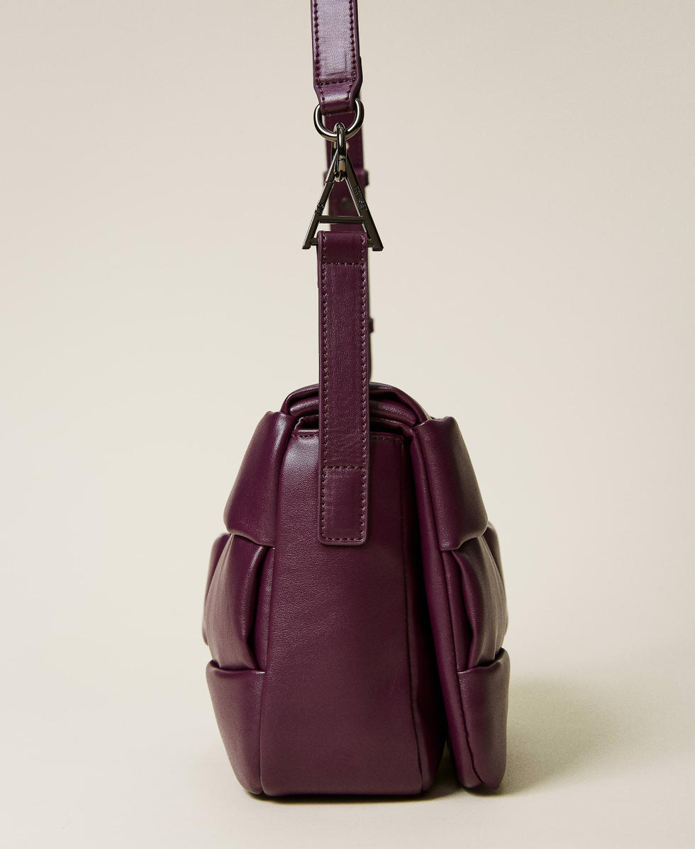 Cross-body bag with weave