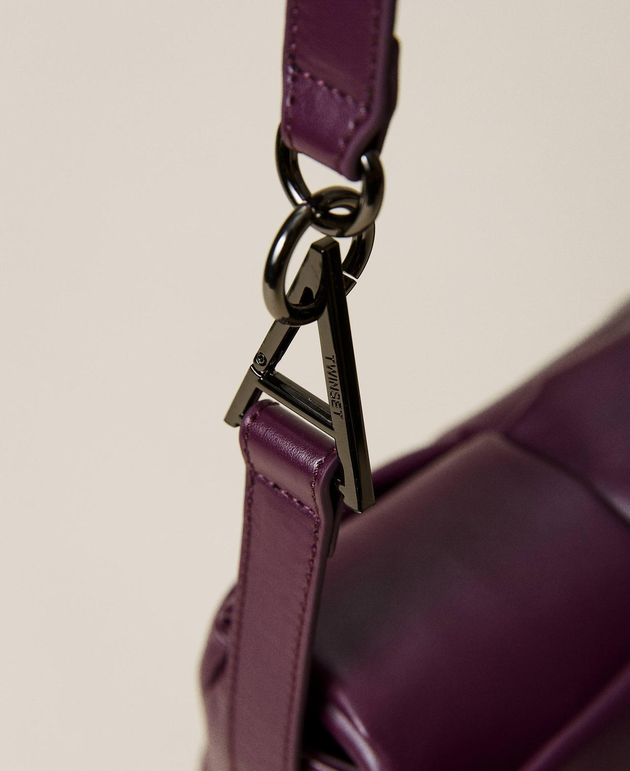 Borsa a tracolla con intreccio Viola "Prism Violet" Donna 222AA7170_07211_03