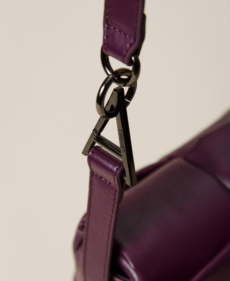 Cross-body bag with weave "Prism Violet" Purple Woman 222AA7170-03