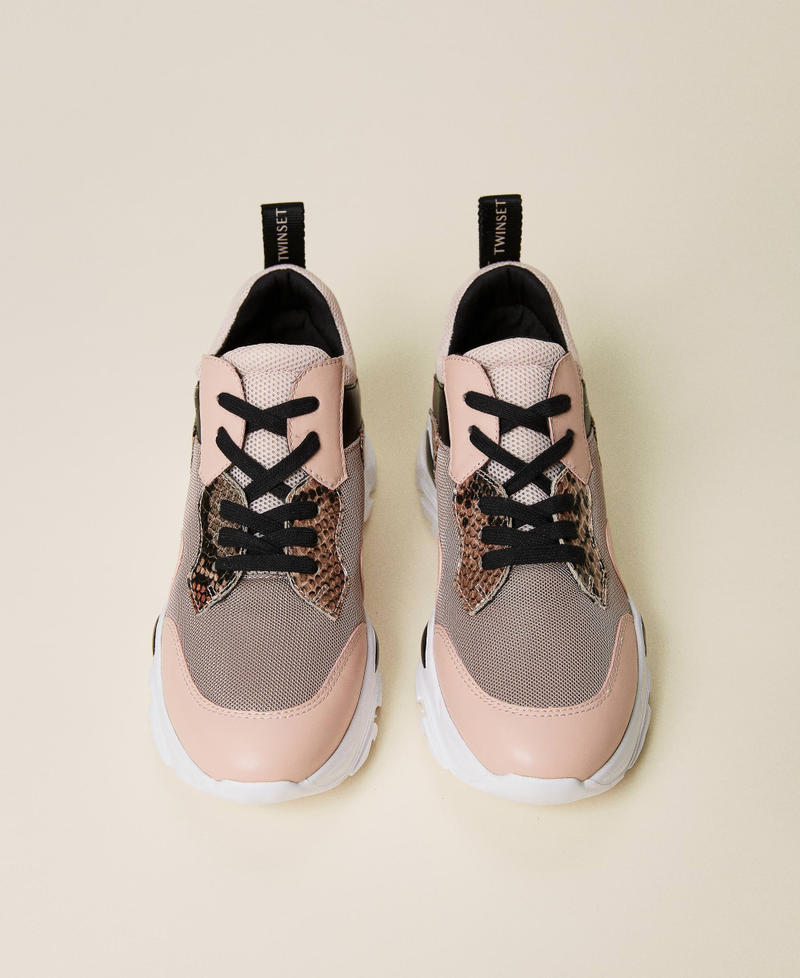 Scarpe running con inserti e logo