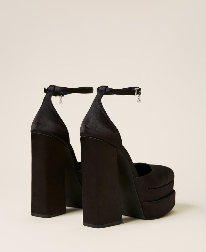 Zapatos de salón de raso con plataforma Rosa Flúo Mujer 222ACP184-04
