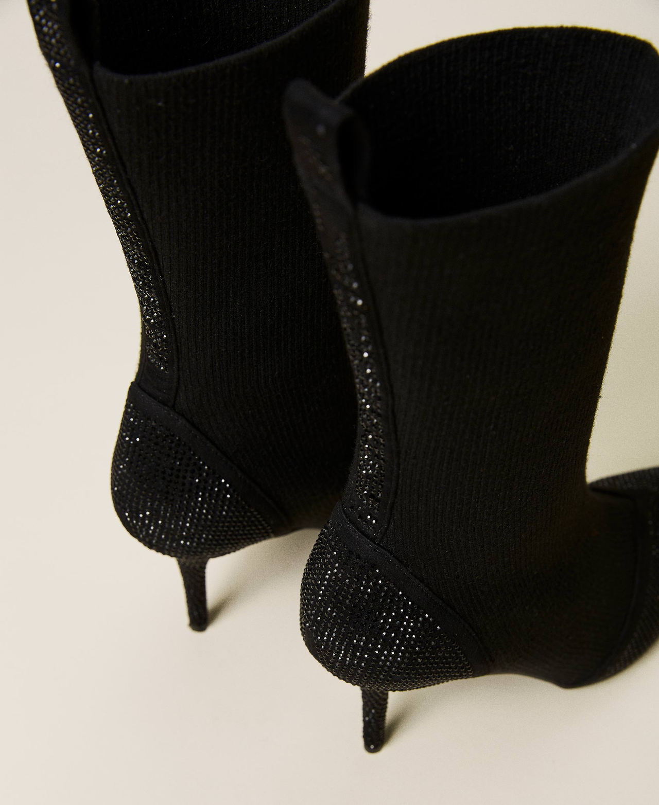 Stivaletti sock boots con strass