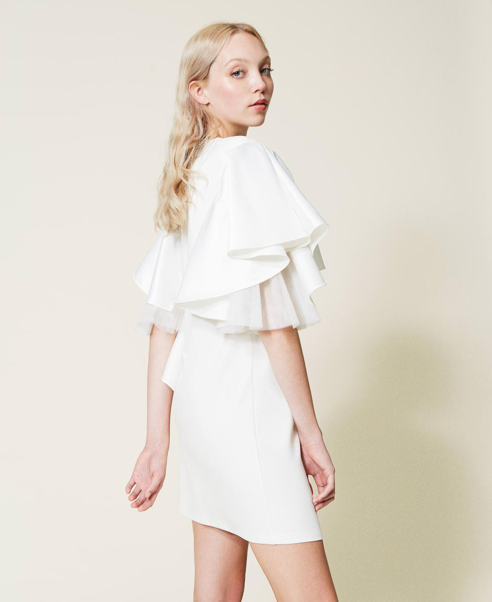 Robe satin a volant sale