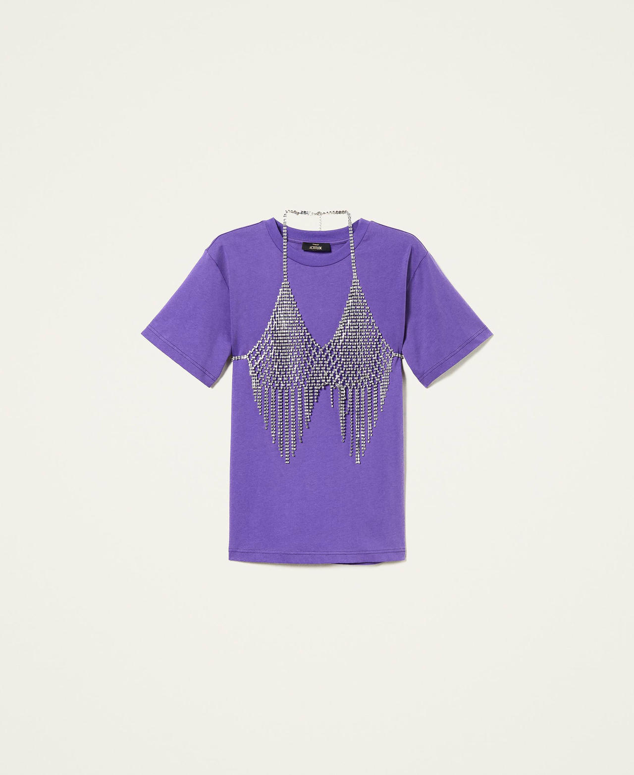 T-shirt with rhinestone top