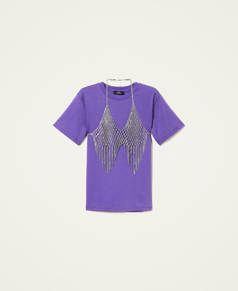 T-shirt with rhinestone top