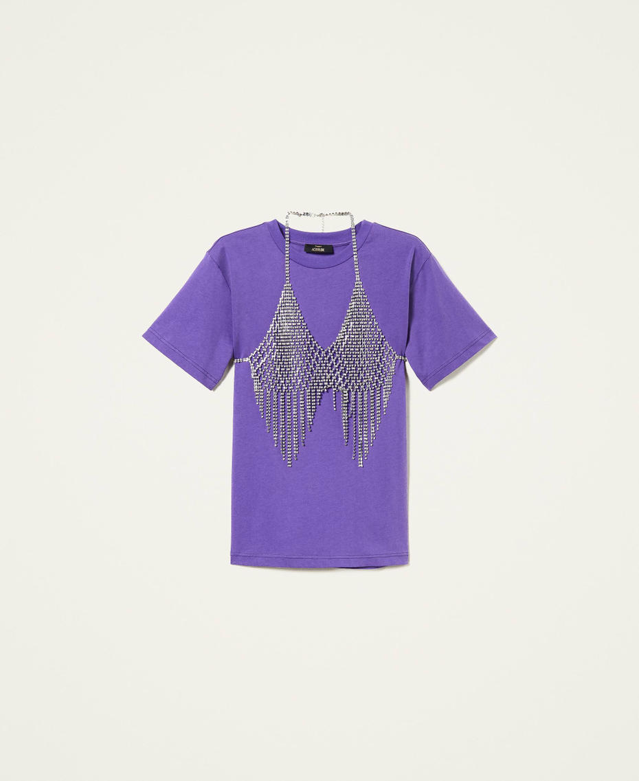 T-shirt with rhinestone top