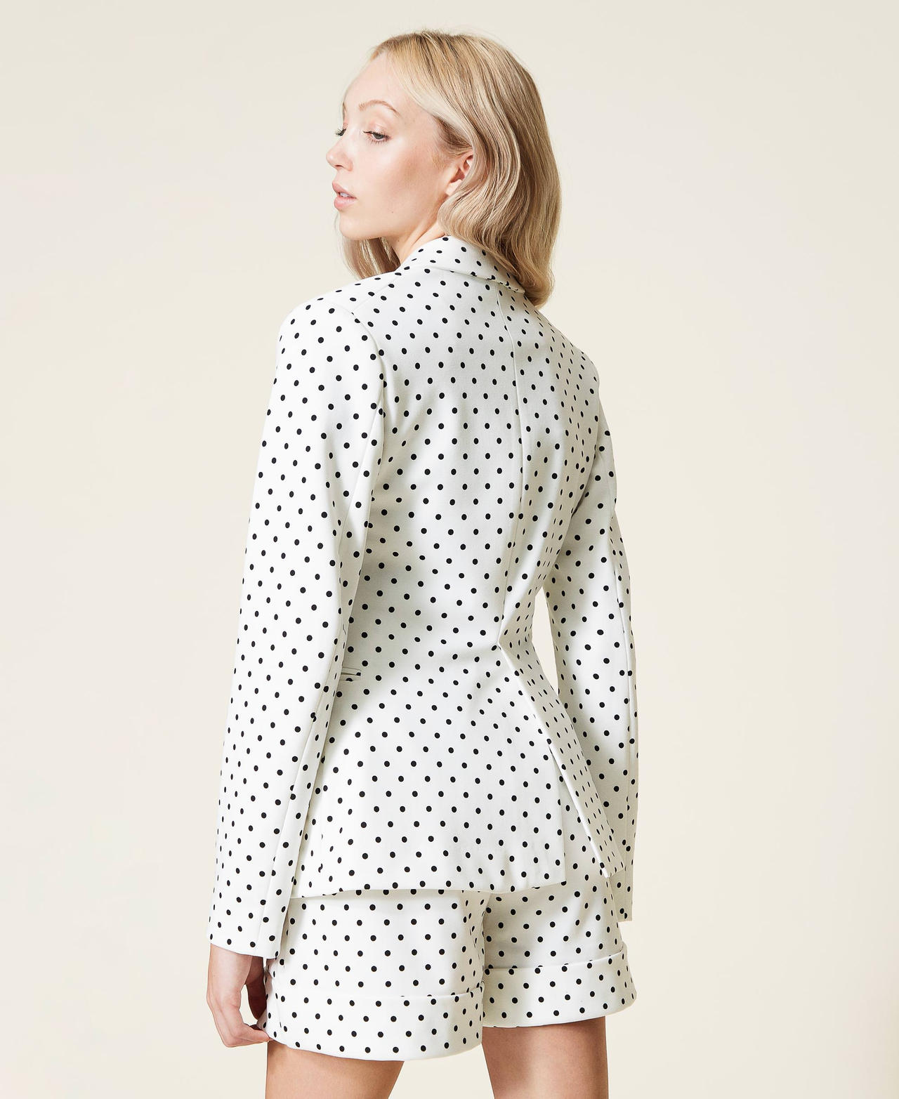 Polka dot blazer and shorts cheap