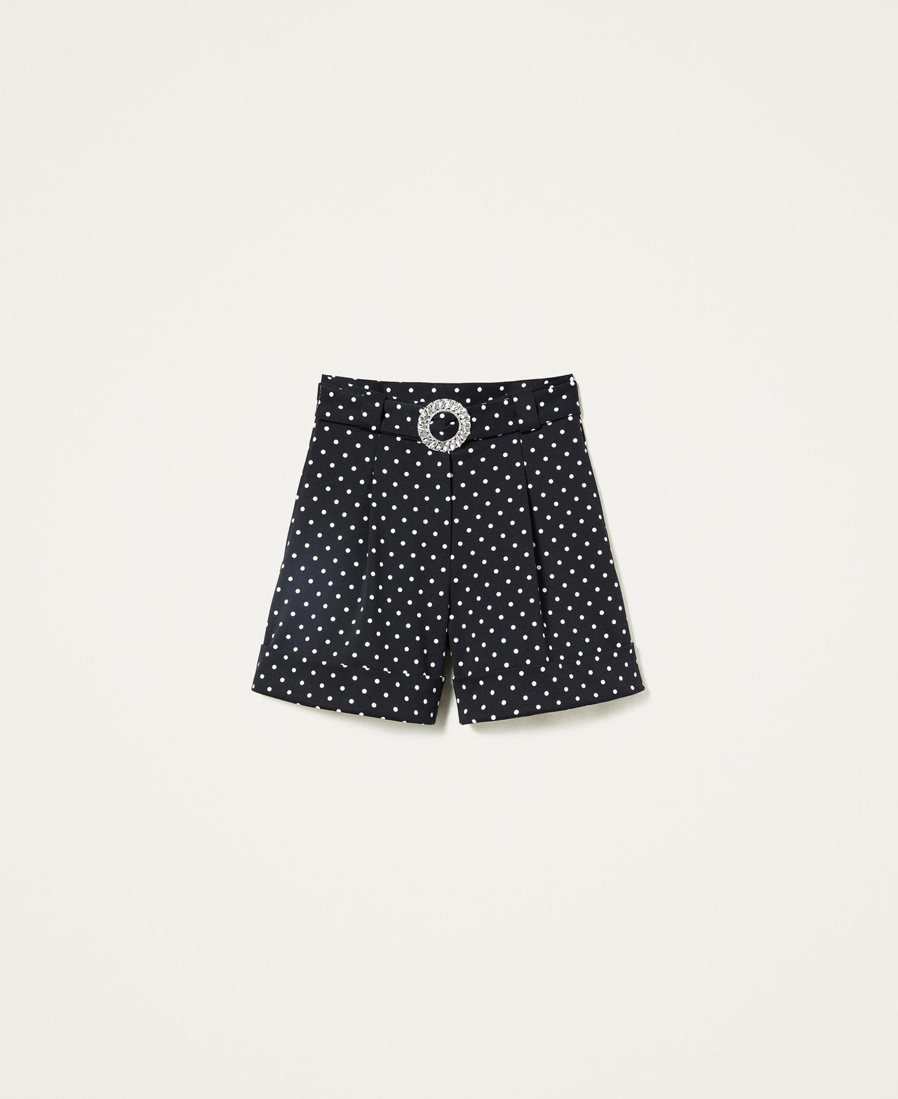 Black polka dot shorts cheap