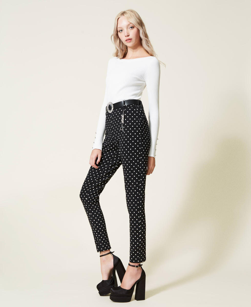 Leggings a pois con charm