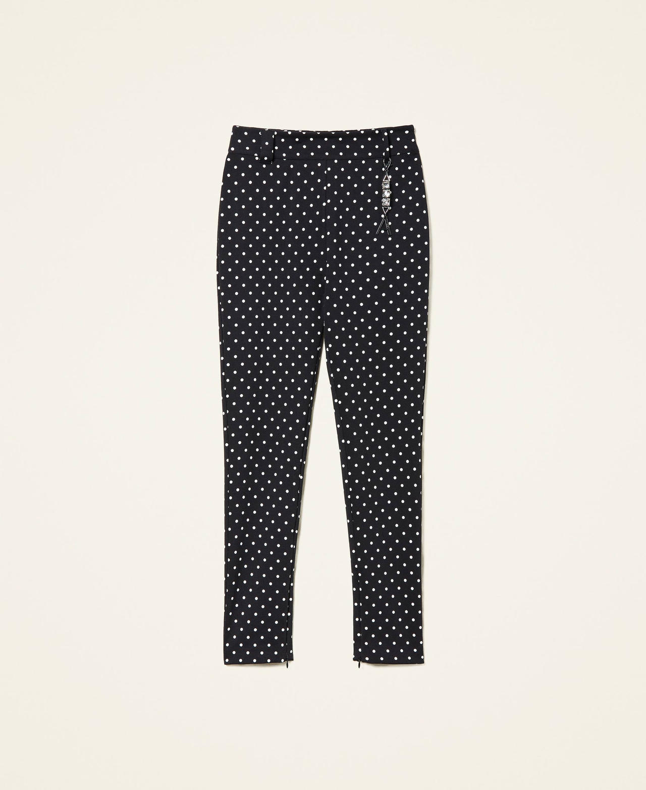 Polka dot leggings with charm