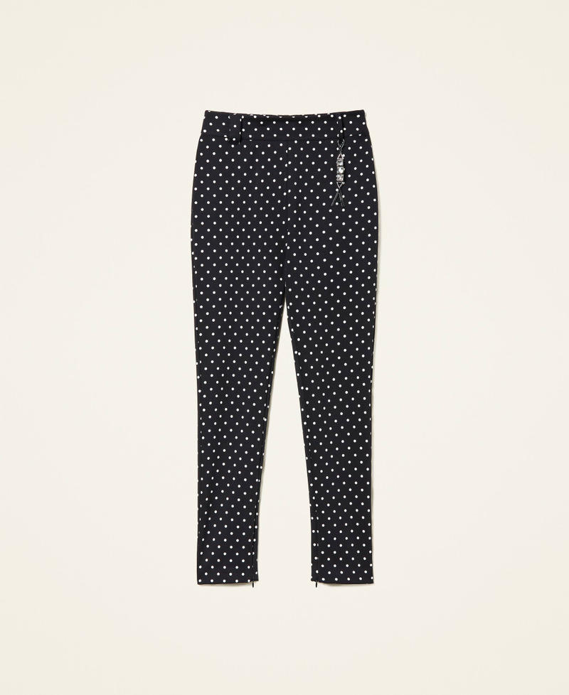 Polka dot leggings with charm