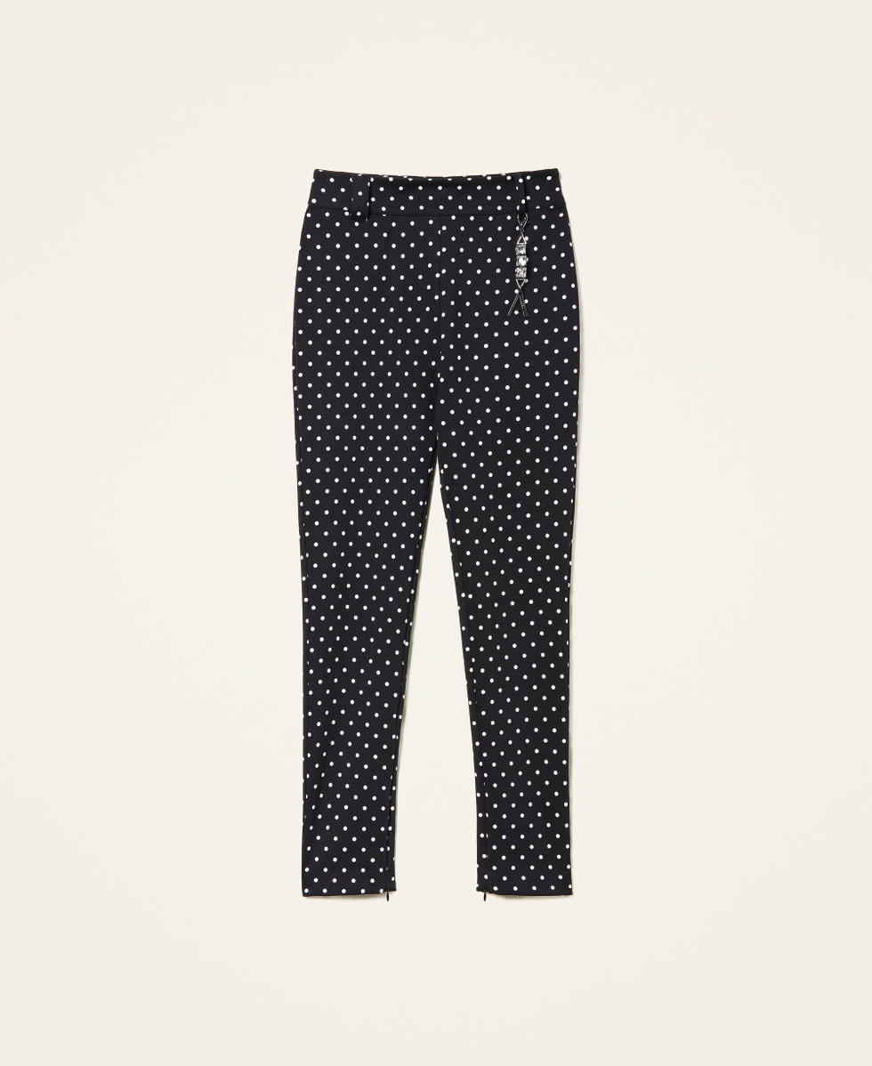 Leggings a pois con charm