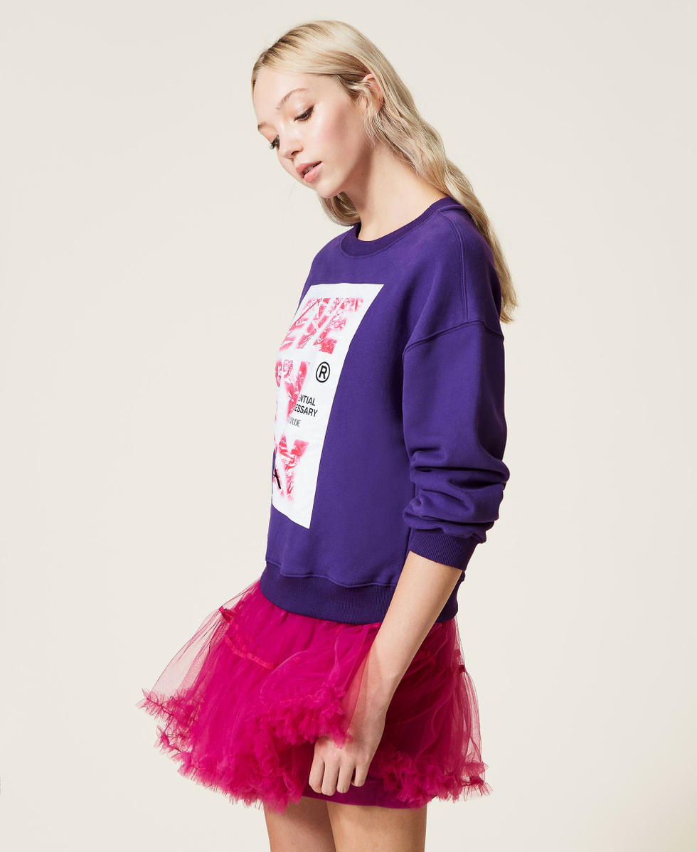 Boxy sweatshirt with print
