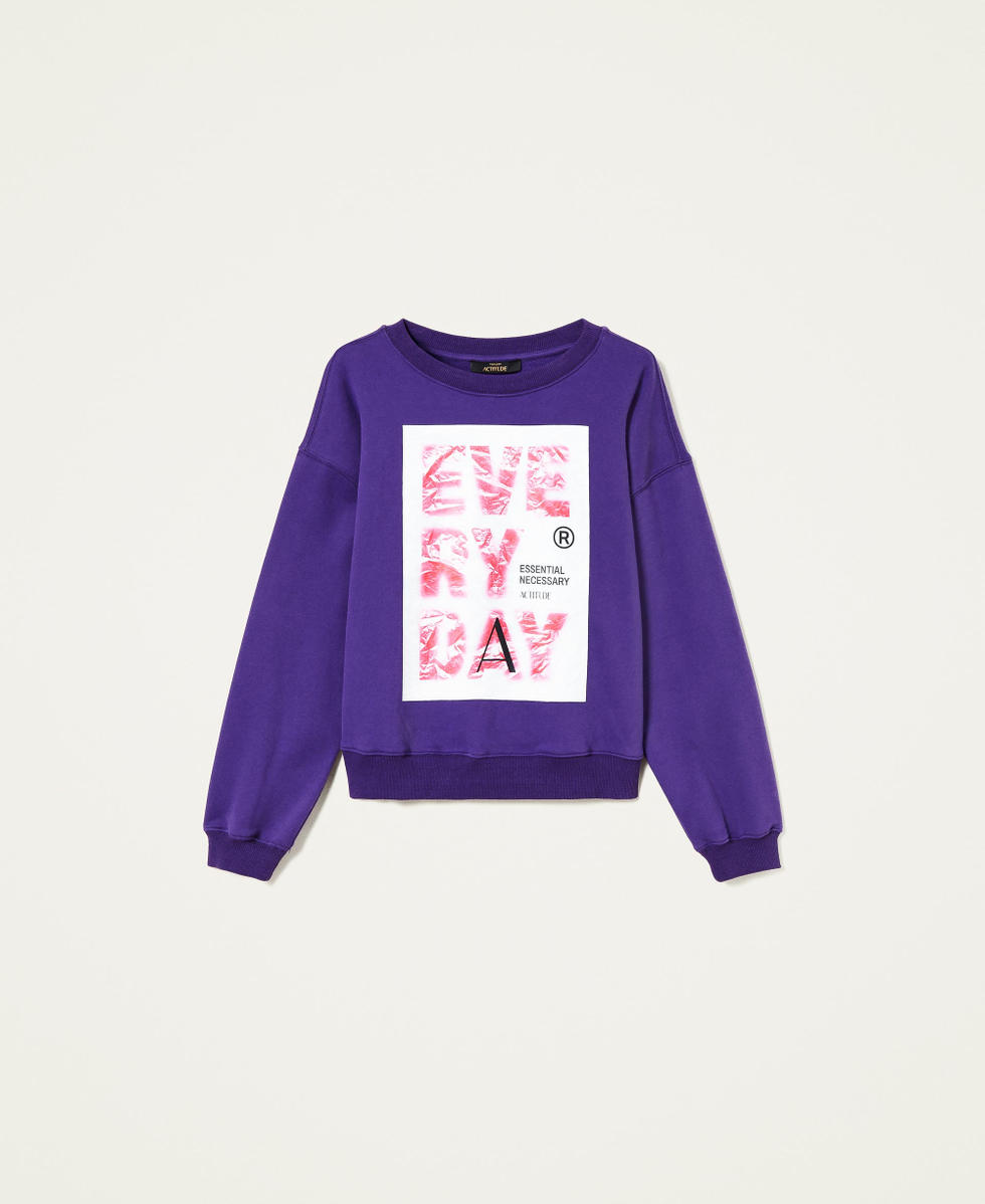 Boxy sweatshirt with print