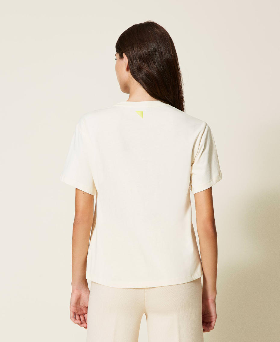 Regular t-shirt with print "Parchment" Beige Woman 222AP2174_07222_04