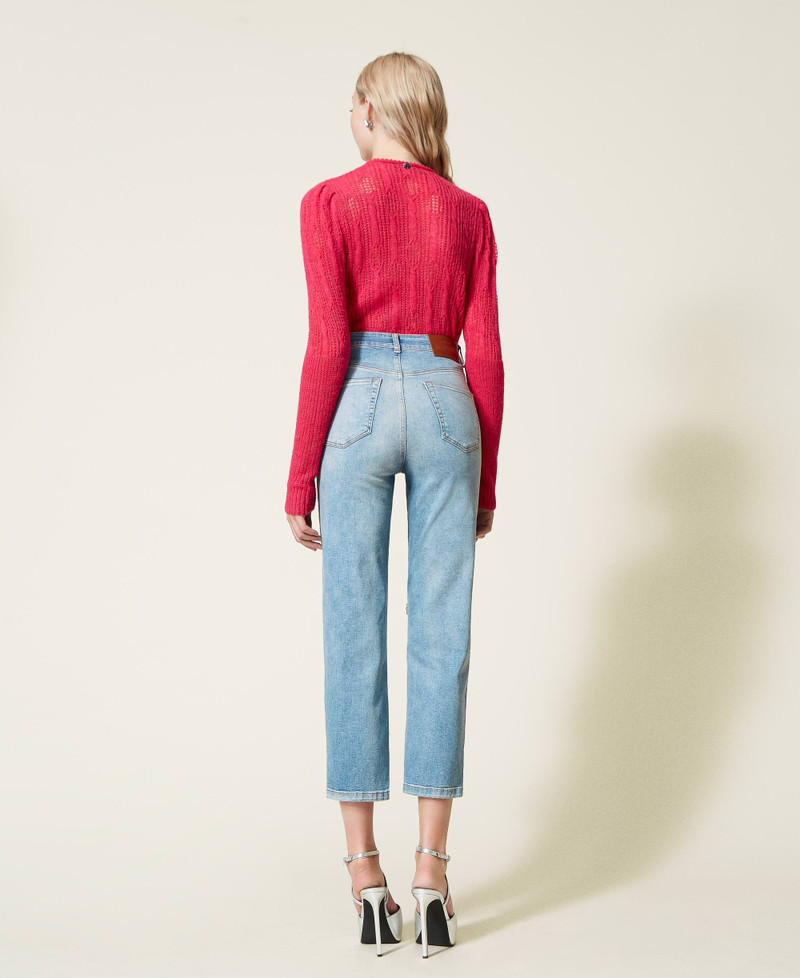 Jean Hettabretz Neuf Taille 48 (32 US) Bleu - Coton Mélangé - Détails Alligator - Avec étiquettes