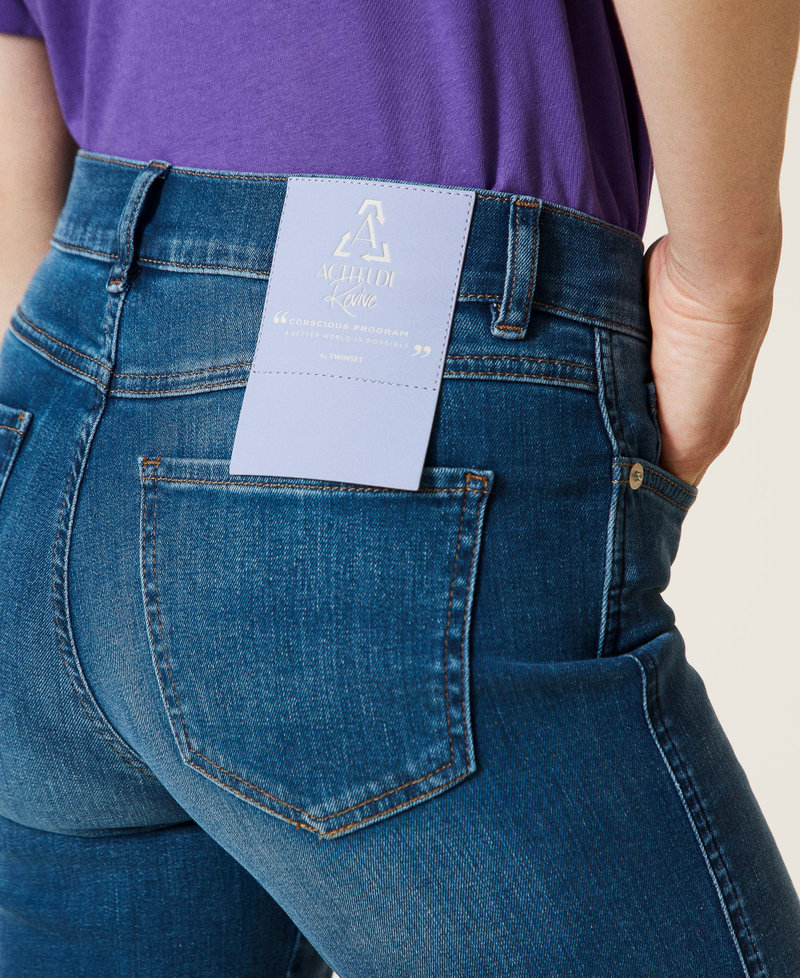 Straight fit jeans with five pockets "Mid Denim" Blue Woman 222AP229D-05