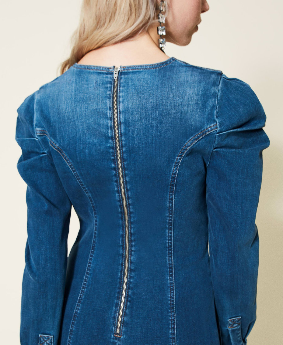 Robe courte en jean Bleu "Denim Moyen" Femme 222AP229E-05