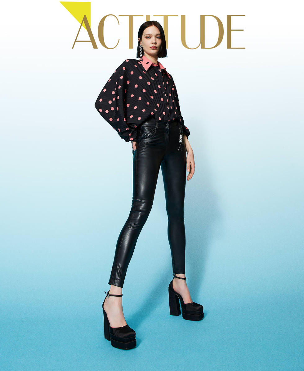 Pantalon skinny avec charm Femme Noir TWINSET Milano