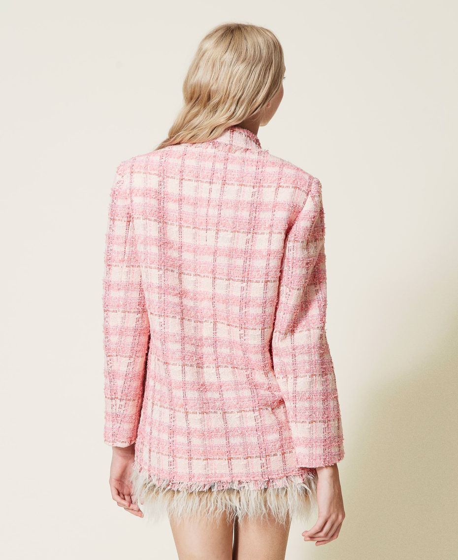 Giacca blazer in bouclé Rosa "Pink Icing Bouclè" Donna 222AP2391_07285_05