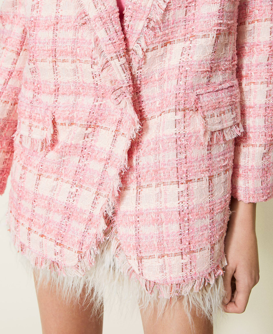 Giacca blazer in bouclé Rosa "Pink Icing Bouclè" Donna 222AP2391_07285_06