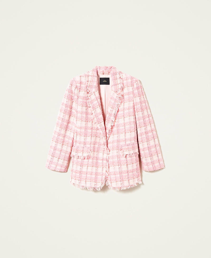 Giacca blazer in bouclé Rosa "Pink Icing Bouclè" Donna 222AP2391_07285_0S