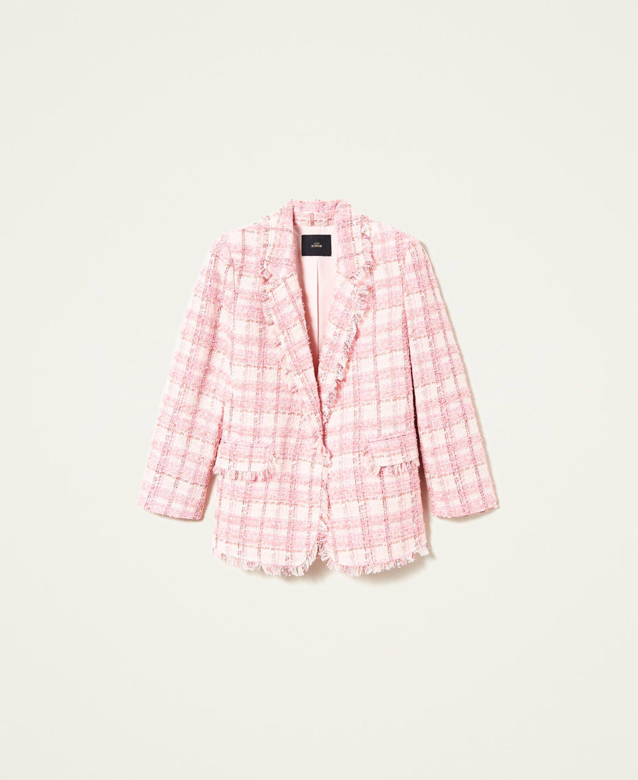 Bouclé blazer "Icing" Pink Bouclé Woman 222AP2391-0S