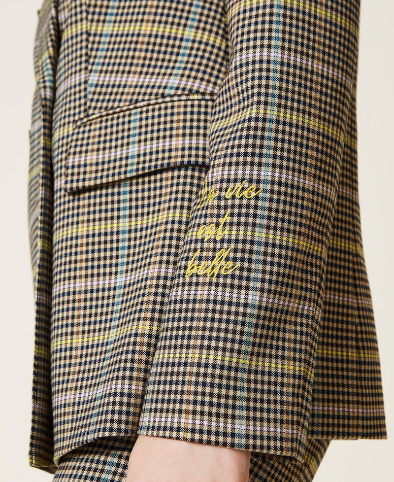 Пиджак в разноцветную виндзорскую клетку