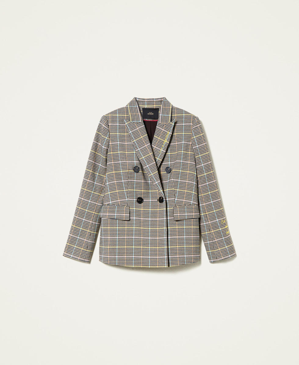 Multicolour glen plaid jacket
