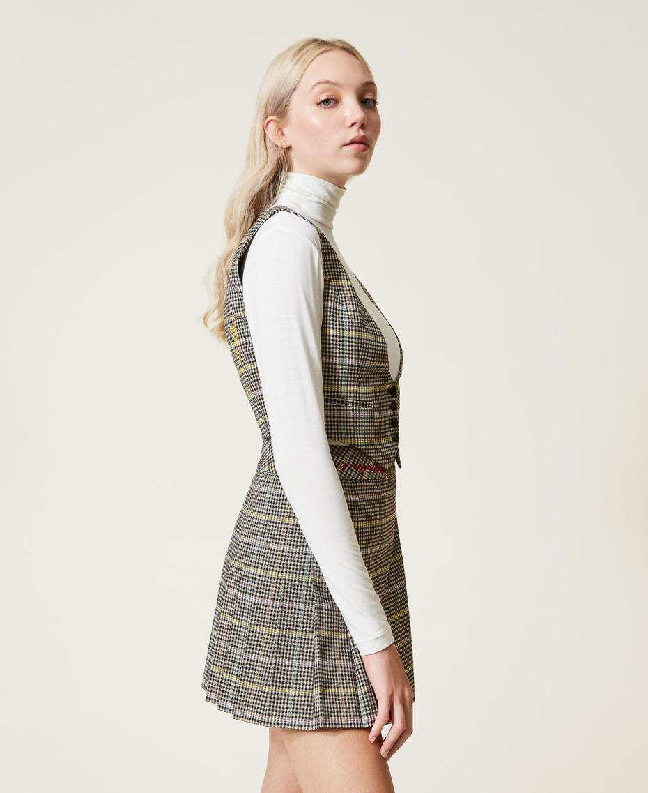 Multicolour glen plaid skirt