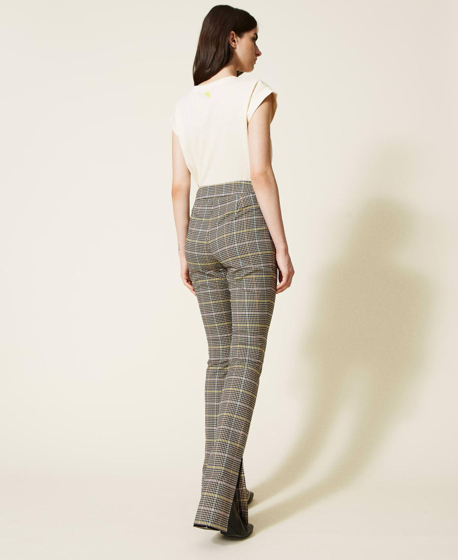 Multicolour glen plaid trousers