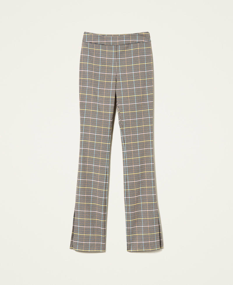 Multicolour glen plaid trousers