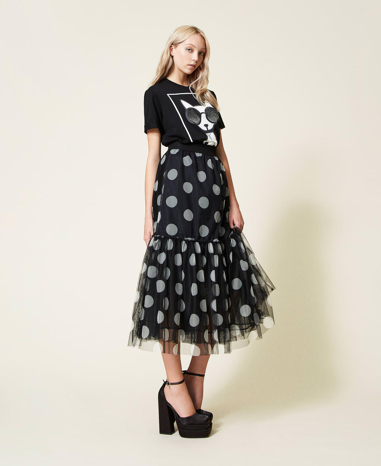 Dotted 2024 tulle skirt