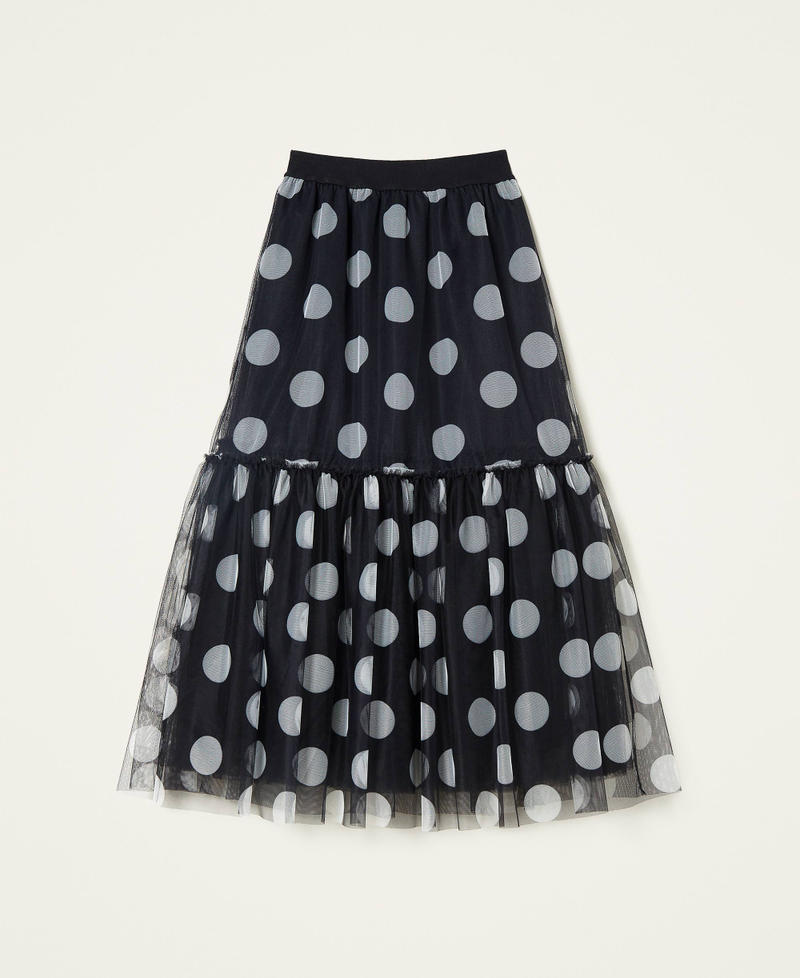 Gonna lunga in tulle a pois Donna Nero TWINSET Milano