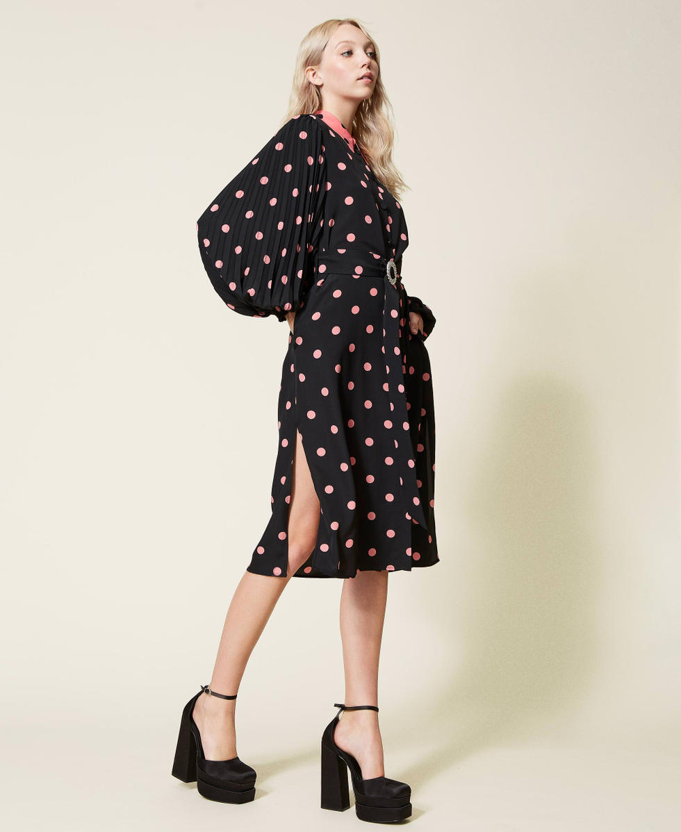 お値下げ中 polka dot shirt dress kishidamiki Polka dot shirt dress Woman, Black | TWINSET Milano